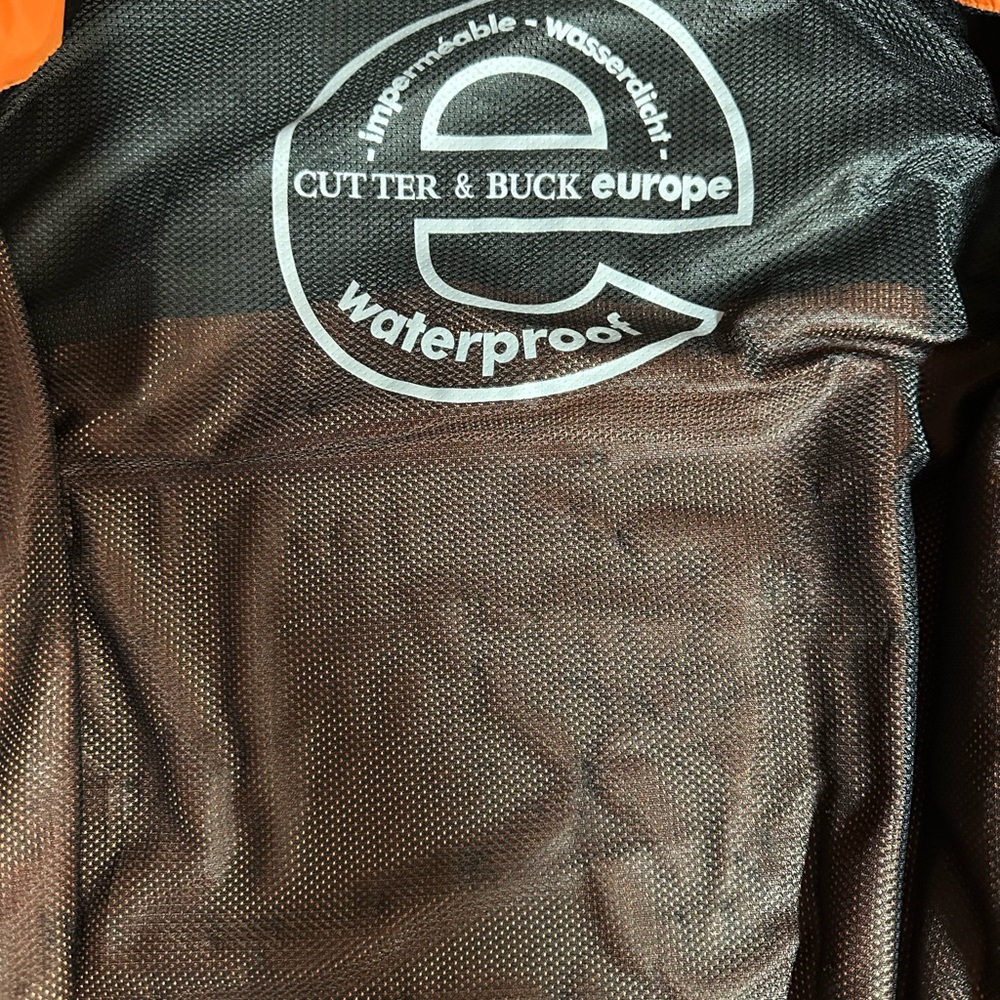 Cutter & Buck Men's Vibrant Orange golf Raincoat like new - Picture 3 of 7